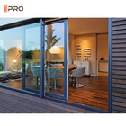Izolowana przerwa termiczna Smukła aluminiowa rama Szklane drzwi przesuwne do mieszkalnego balkonu zewnętrznego