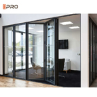 Dostosowane zewnętrzne aluminiowe przesuwne drzwi składane z wbudowanymi żaluzjami Bifold Doors