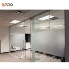 Specjalistyczne 1,2 mm szklane ściany rozdzielcze Panel Materiał Wymienne składane ściany rozdzielcze biurowe