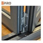 Aluminiowe zewnętrzne dwuskładkowe drzwi przesuwne Składane szklane drzwi Składane przesuwne drzwi tarasowe z certyfikatem ISO