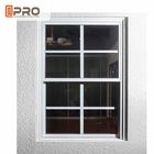 Aluminiowe okna z podwójnymi zawiasami, przesuwne okna przesuwne Dostosowane grille