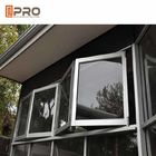 Okna z podwójnymi szybami odporne na kurz / Okna składane z aluminium Okna składane do aluminiowych drzwi tarasowych składanych