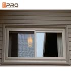 Aluminiowe szklane okna przesuwne, przesuwne okna do domów Różne wzory Przesuwny profil okienny z klamką przesuwną