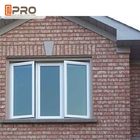 6063-T5 Profile Aluminiowe okna skrzynkowe z podwójnymi szybami Aluminiowe okna dwuskrzydłowe o niestandardowym rozmiarze