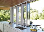 System komercyjny ze szkła hartowanego Aluminiowe okna składane do salonu lowes bi fold door Bi składane drzwi zewnętrzne