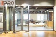 Izolacja cieplna Aluminiowe szklane drzwi składane Podwójne przeszklone drzwi składane przegrody harmonijkowe drzwi składane
