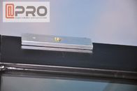 Wielokolorowe aluminiowe drzwi obrotowe Certyfikat ISO z podwójnym zawiasem drzwiowym ze szkła hartowanego z przodu ze szkła zawiasowego