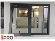 Aluminiowe okna markizowe w kolorze czarnym z nawijarką łańcuchową i kluczami do markizy szklanej w łazience okno markizy