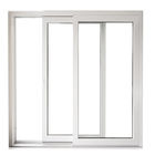 Odporne na deszcz okna przesuwne z podwójnymi szybami, aluminiowe okna przesuwne poziome malowane proszkowo aluminiowe okno przesuwne