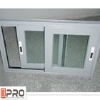 Wykonane na zamówienie aluminiowe okna przesuwne z podwójnymi szybami System prowadnic przesuwnych w poziomie z poziomym otwieraniem