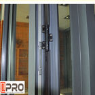 Anti Aging aluminiowe składane okna, zewnętrzne poziome składane okna lowes bi fold door Bi składane drzwi zewnętrzne