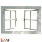 Dostosuj poziome okna dwuskrzydłowe / aluminiową ramę szklane okno nigeria okno skrzydłowe okno łukowe okno skrzydłowe
