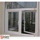 Wiatroszczelne aluminiowe okna skrzynkowe Pionowy wzór otwierania do projektów domów aluminiowe okna z podwójnymi szybami
