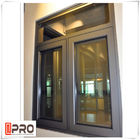 Szare nowoczesne aluminiowe okna skrzynkowe Izolacja akustyczna i cieplna szare aluminiowe okno skrzynkowe