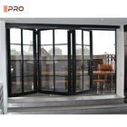 Zewnętrzne bi składane drzwi Aluminiowe składane drzwi szklane Patio do sklepu