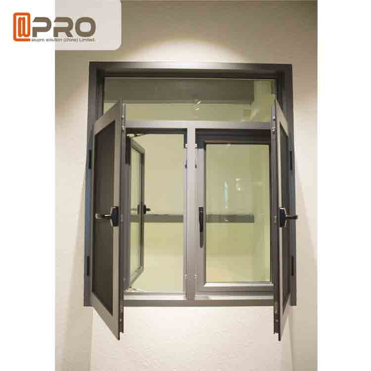 Odporne na powietrze aluminiowe okna skrzynkowe z ekranem bezpieczeństwa Dostosowane kolorowe okno skrzynkowe filipińskie drewno skrzynkowe