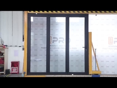 Aluminiowe stopy wykończone drzwi składane Bi Dom Balkon Składane drzwi szklane