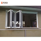Bi Fold Shower Aluminiowe składane okna Pionowy składany szklany balkon