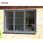 Wiatroszczelne aluminiowe okna skrzynkowe UPVC PVC Potrójne szyby Low - E Szklana markiza hartowana Double Hung