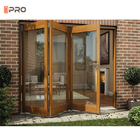 Villa Balkon Cichy Zewnętrzne Aluminiowe Drzwi Składane Amerykańskie Standardowe Szklane Drzwi Bifold