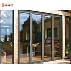 Aluminiowe drzwi składane ze szkła hartowanego Australijskie standardy Patio dźwiękoszczelne drzwi składane