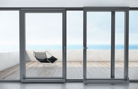 Aluminiowe drzwi balkonowe akordeonowe przesuwne odporne na huragan Wnętrze ze stopu Lowe Glass