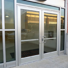 Komercyjne aluminiowe szklane drzwi na zawiasach Zewnętrzne drzwi wejściowe do sklepu