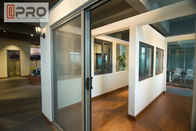 Powłoka powlekany aluminiowy drzwi przesuwne patio Duże drzwi z podwójnym szkłem z hartowanym szkłem