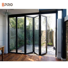 System przerwy termicznej Drzwi składane przesuwne Aluminiowe podwójne szkło do wejścia Bi drzwi składane