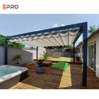 Ogrodzenie zewnętrzne z aluminiowego ramy Pvc Awning Sunshade Waterproof Retractable Roof Awning Pergola