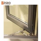 Kolor Opcjonalne aluminiowe okna skrzynkowe z bezpieczną siatką z podwójnym skrzydłem okno aluminiowe okno