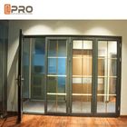 Aluminiowa rama Składane szklane drzwi Przerwa termiczna Aluminiowa konstrukcja systemu drzwi składane dwuskrzydłowe drzwi prysznicowe SKŁADANA ŁAZIENKA