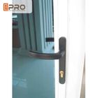 Swing Open Style Aluminiowe drzwi na zawiasach z niebieskim szkłem odblaskowym drewniane zawiasy na zawiasach szklane drzwi