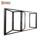 Dźwiękoszczelne aluminiowe okna dwuskrzydłowe z chowanym lub niewidocznym moskitierą komercyjnym bi fold narożny bi fold drzwi