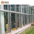 Pionowy otwarty szklany panel Aluminiowe okno żaluzjowe Architektoniczne zewnętrzne osłony przeciwsłoneczne