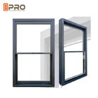 Amerykańskie pojedyncze podwójne zawieszenie termiczne okno aluminiowe / pionowe okno przesuwne skrzydła