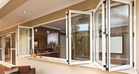 Odblaskowe aluminiowe okno przesuwne / poziome okna składane dwuskrzydłowe aluminiowe drzwi składane dwuskrzydłowe dla
