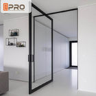 Podwójnie hartowane przeszklone środkowe drzwi wahadłowe / drzwi z profili aluminiowych z przegrodą termiczną