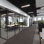 Drzwi działowe z matowego szkła aluminiowego do drewna do nowoczesnego biura