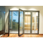 Wodoodporne składane aluminiowe drzwi składane Trwałe w środowisku projektowe niestandardowe drzwi składane bi fold drzwi prysznicowe