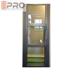 Czarny kolor malowane proszkowo aluminiowe drzwi na zawiasach do projektu mieszkaniowego Zawias do drzwi czarny zawias do drzwi bifold
