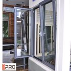 Oszczędzające miejsce aluminiowe markizy okienne ze szkłem wzmacnianym termicznie metalowe markizy okienne do wymiany okien markiz