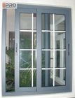 Odporne na deszcz okna przesuwne z podwójnymi szybami, aluminiowe okna przesuwne poziome malowane proszkowo aluminiowe okno przesuwne