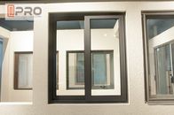 Aluminiowe okna przesuwne w kolorze czarnym z ekranem chroniącym przed owadami Dostosowana cena aluminiowego okna przesuwnego