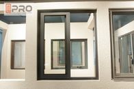 Aluminiowe okna przesuwne w kolorze czarnym z ekranem chroniącym przed owadami Dostosowana cena aluminiowego okna przesuwnego