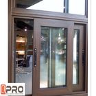 Dwuwarstwowe, ciche aluminiowe okna przesuwne w kolorze szarym, komercyjne, aluminiowe okno przesuwne z podwójnymi szybami