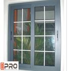 Dźwiękoszczelne okna przesuwne ze stopu aluminium w kolorze czarnym lub szarym aluminiowe przesuwne okno kuchenne przesuwne wnętrze biura