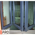 Odblaskowe aluminiowe okno przesuwne / poziome okna składane dwuskrzydłowe aluminiowe drzwi składane dwuskrzydłowe dla