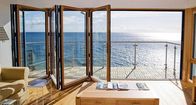 Aluminiowe przesuwne okno kuchenne szklane balkonowe składane