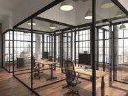 Nowoczesna ściana aluminiowa Wewnętrzne szklane ścianki działowe do biur